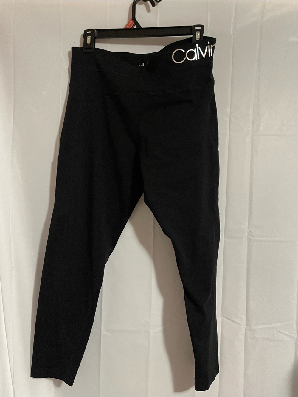 Calvin Klein Black Logo Waistband Kids Leggings